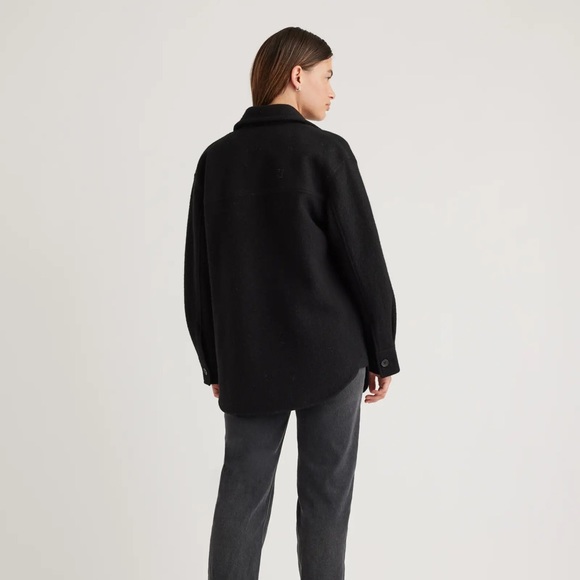 Quince NWT Merino Wool Shirt Jacket Black Multiple Sizes - Picture 8 of 16